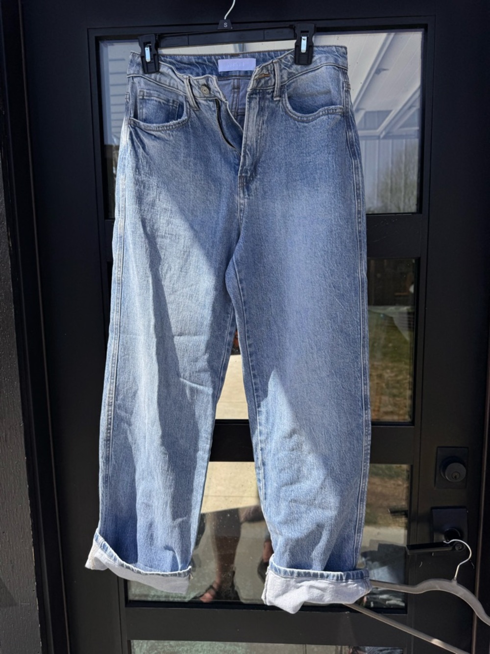 Relaxed Boyfriend Jeans in Light Blue Wash